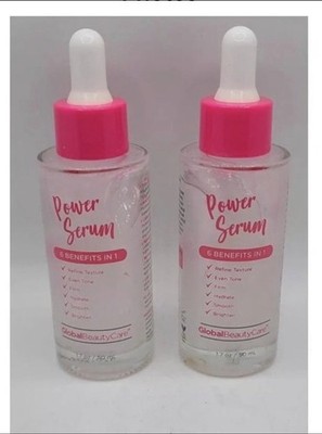 Global Beauty CarePower Serum 6-in-1 Benefits Hyaluronic Acid 1.7 Oz (Lot of 2)