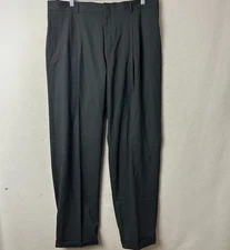 Haggar classic dress pants slacks sz 38 x 34 pleated cuffed gray wash & wear NEW