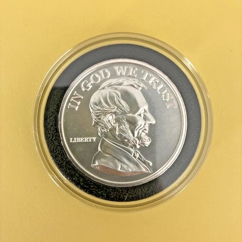 2 oz Silver Round .999 Fine High Relief Abraham Lincoln In Capsule Intaglio Mint