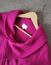 Vintage Kaliko Womens Magenta Pink Wool Jacket Cardigan Size 12 - more of a 8-10