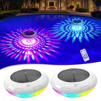 Floating Pool Lights w/Remote, 6.5 Inch RGB Solar Pool Lights that Float with...
