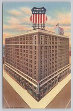 Vintage Linen Postcard Union Pacific Railroad HQ Omaha Nebraska 1930s