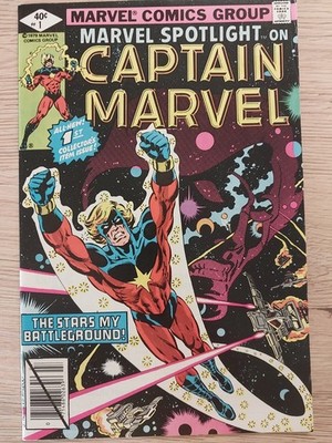 Marvel Spotlight #1 Comic 1979 Appearance of Captain Marvel Drax B4P3