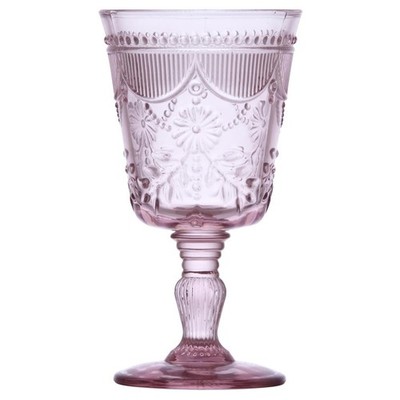 NEW Fortessa Debutante Pink Goblet Drinking Glass Set of 5 