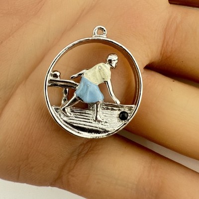 Wells 925 Sterlingsilber Frau Bowling Charm Anhänger 1'' (3,5g)
