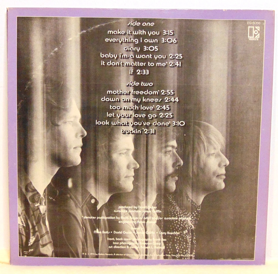 Bread - The Best Of Bread -  Elektra Records EQ-5056 Rock Vinyl LP - NM/EX  QUAD - Image 2 of 4