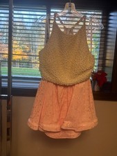 Rachel Allan White Pink Cocktail Dress sz 6 2 PIECE sale! NWT