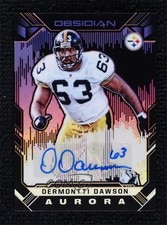 2018 Panini Obsidian Aurora Auto 18/100 Dermontti Dawson #AA-DD Auto HOF 5f2
