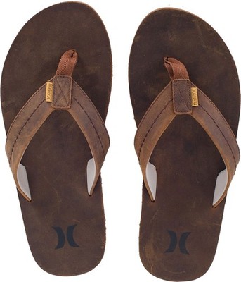 HURLEY Sandalen Slaps ONE AND ONLY LEATHER Sandale 2025 brown Sandaletten Slippe