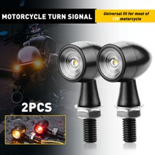 Motorcycle LED Bullet Mini Turn Signal Brake Light Blinker For Bobber Cafe Racer