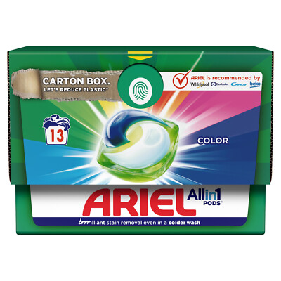 ARIEL COLOR Laundry Capsules All in 1 Washing Machine Pods Caps 13 Loads
