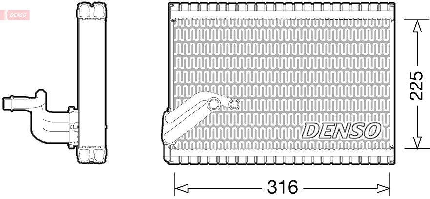 DENSO DEV21003 Evaporator, air conditioning for CITROËN,PEUGEOT