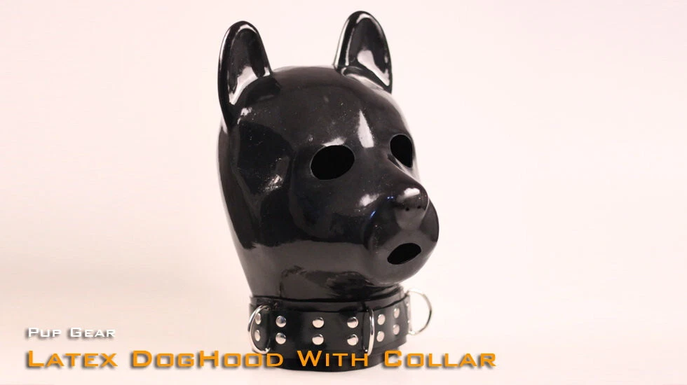 1.6mm Latex-Dog hood with collar fit 55-59cm