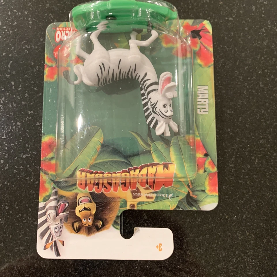 Figura de adorno de pastel Marty Madagascar Mattel Micro Collection DreamWorks NIP Foto 3 de 4