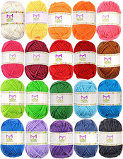 20 Madejas De Hilo Acr lico 438 Yardas Hilo Multicolor Total Para Principiantes