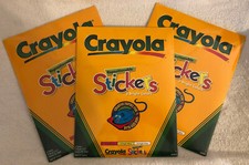 Repositional Printable Stickers 204 Total Crayola Bright Pink Yellow White Lot 3