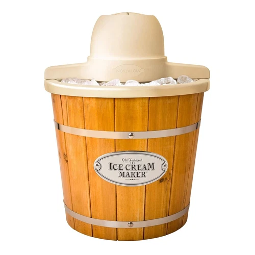 Nostalgia 4 Quart Electric Ice Cream Maker Homemade Gelato Yogurt Maker