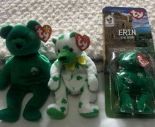 Erin, Clover and Teeny Erin Beanie Babies