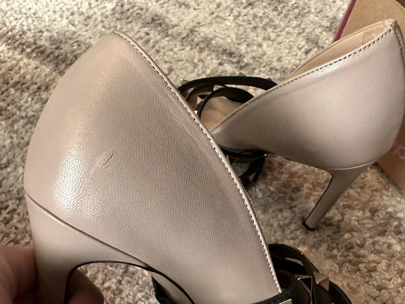 Valentino Rockstud caviglia tacco avvolgente 37 5