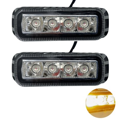 4 '' x 1.5 '' Rechteckig 4 LED Bernstein Strobe Licht Towing 6-Flash Muster