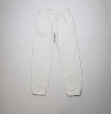 Vtg 80s 90s Streetwear Mens Large Blank Gusseted Sweatpants Joggers White USA