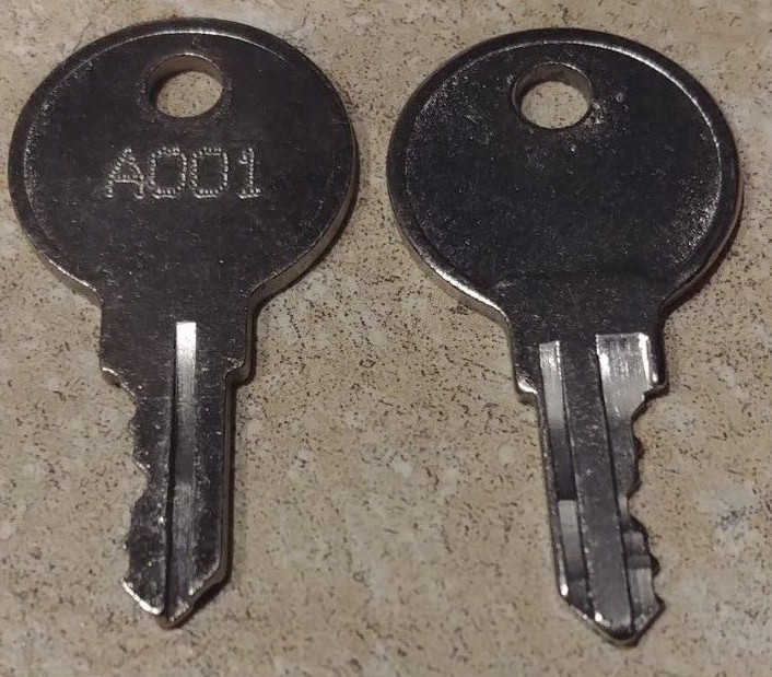 A001 Cash Drawer Key Pair Fits Star CD3-1313 MCD4-1413, CRS