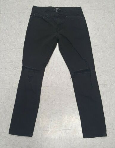 Forever 21  Denim Skinny Jeans Men Size 30x29 Bla… - image 1