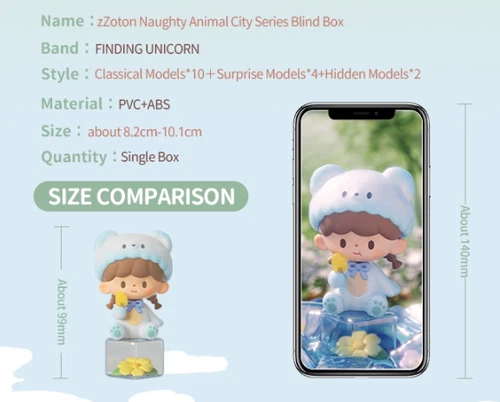 F.UN zZoton Naughty Animal City Series Blind Box Confirmed Figure Hot Toys Gift - Picture 7 of 39