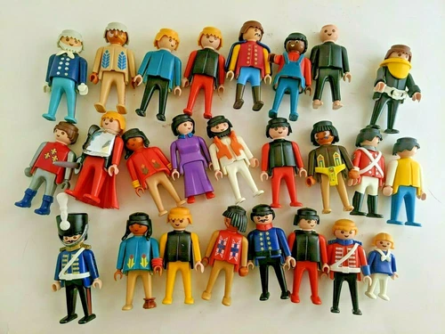 25 Piece Lot Assorted Vintage 1974 Geobra Playmobil Figures