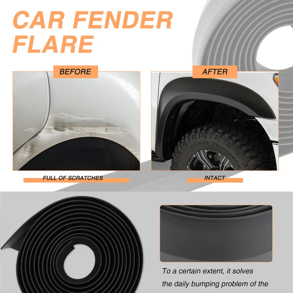 2 рулона 2-дюймовых расширителей крыльев сверхпрочные удлинители из ПВХ гибкие для Jeep Gladiator JT - Изображение 3 из 4