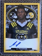 JJ PETERSON J.J. Tennessee 2018 Leaf Army All-American Football Tour AUTO 2/10