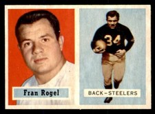 1957 Topps Football #27 Fran Rogel casi nuevo/como nuevo *e1