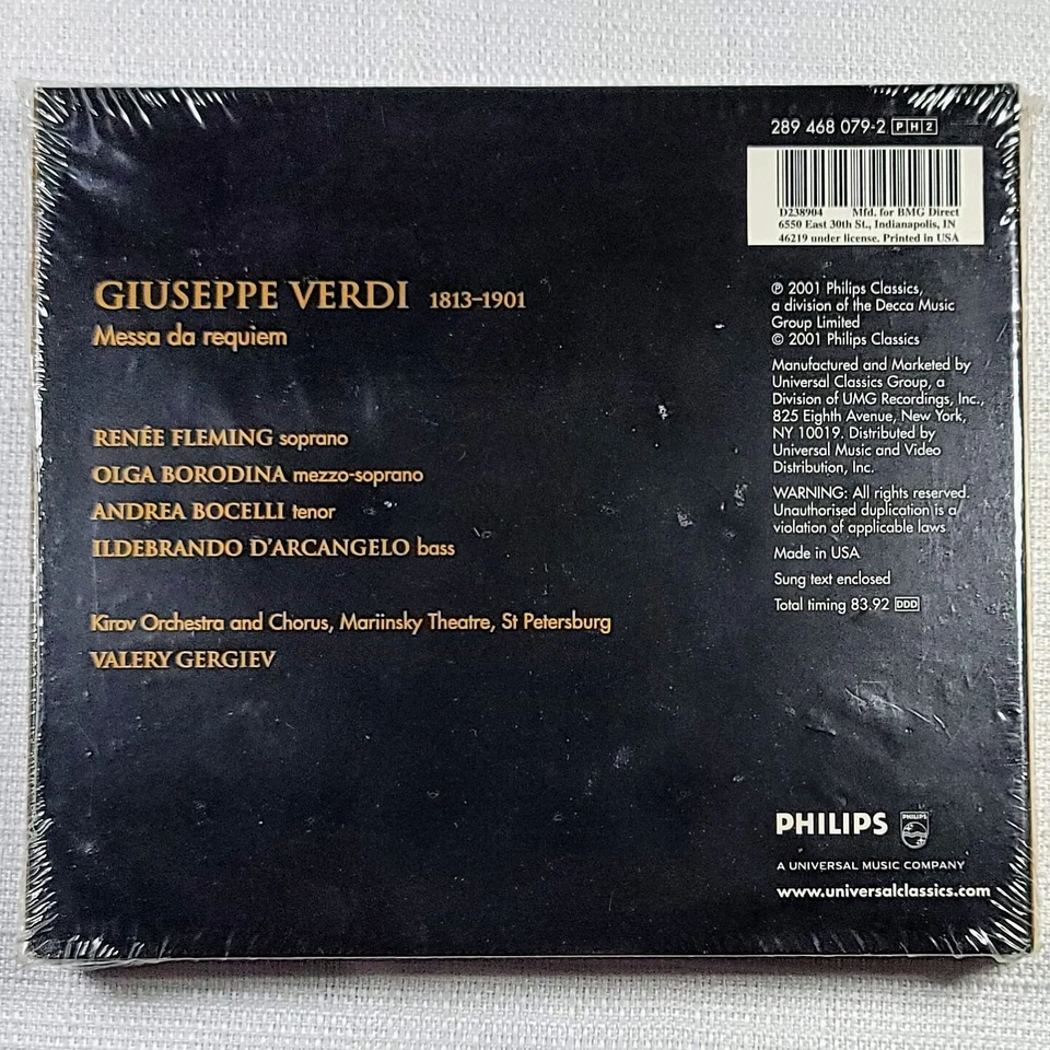 Verdi Requiem (2 CD Set) Kirov Orchestra and Chorus Valery Gergiev BRAND NEW - Image 2 of 2