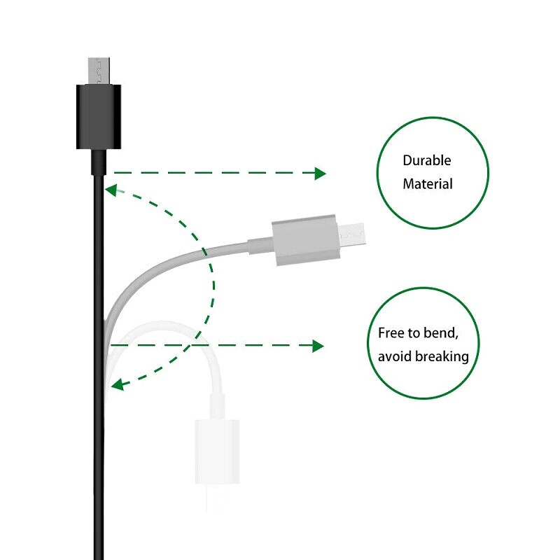 HTC OEM Micro-USB Data Charging Cable For HTC One M8 And Other Smartphones - Non-Retail Packaging - Black - Foto 3