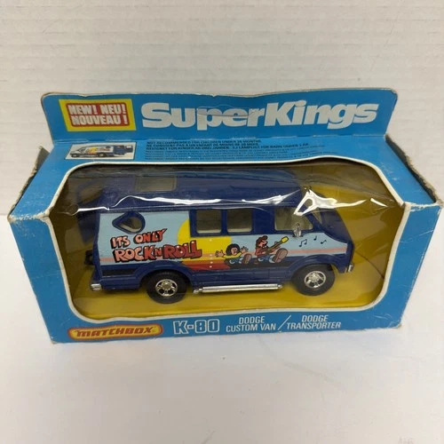 Matchbox Super kings K-80 Dodge Custom Van 'It's Only Rock N Roll' Lesney
