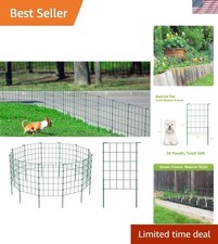 Expandable 20ft Garden Fence Panels - Green Rustproof Barrier for Small Animals