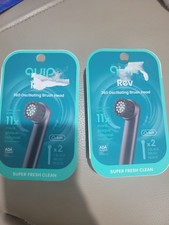 Quip Rev 360 Oscillating Brush Head Refills Black Soft Bristles 2-Pack Lot of 2