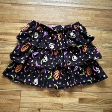 Girls Wonder Nation Halloween Tiered Skirt Size M 7-8