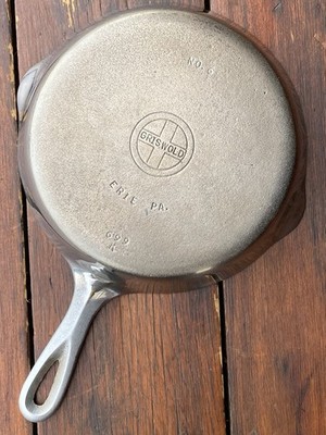 Griswold Cast Iron #6 Small Logo Skillet In Chrome Finish