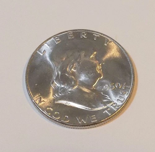 Very Nice 1950 p Franklin Half Dollar Well Struck FBL BU+++