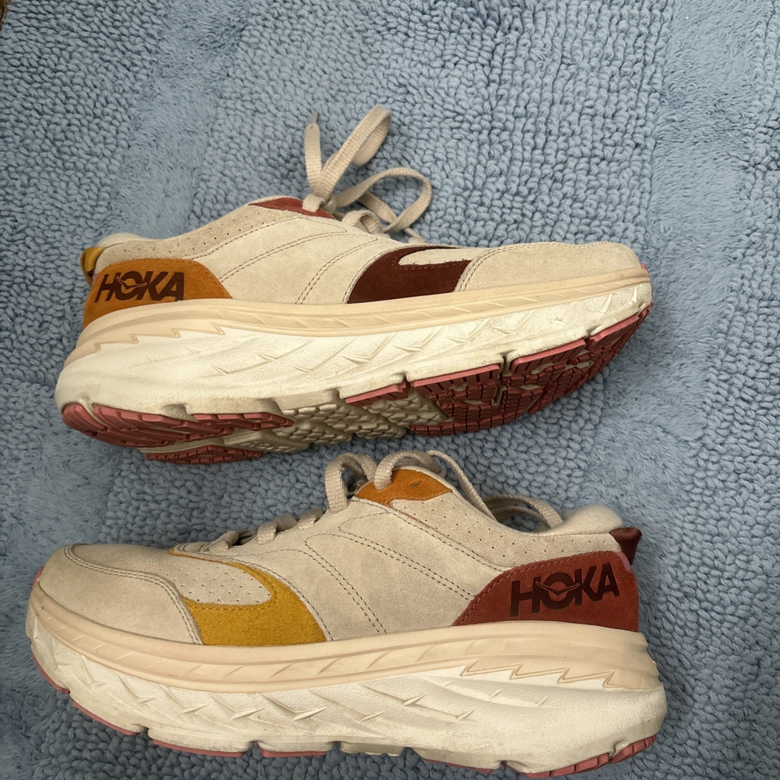 HOKA ONE ONE Bondi L Suede Shifting Sand Shoes Sneakers Womens 10 thumbnail 7