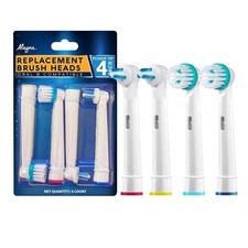 Ortho Power Tip Brush Heads Compatible with Oral-B, 4 Pack