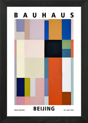 Bauhaus Ausstellung Peking gerahmtes Wandbild Poster Leinwanddruck Bild