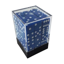 Koplow Opaque Dice Brick - d6 Blue w/White (36) NM