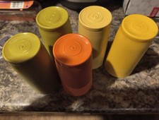 5 Vintage Tupperware 12oz Tumbler Stackable Cups 873
