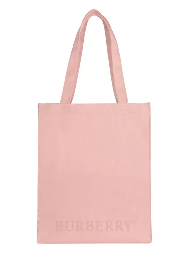 New BURBERRY Pink Canvas Fabric Tote BAG Double Handle GWP