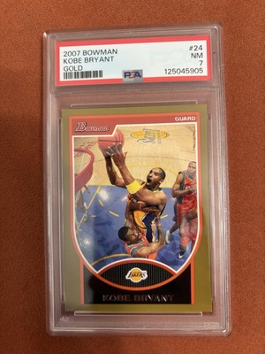 Kobe Bryant 2007-08 Bowman #24 Gold Refractor /99 Rare PSA 7