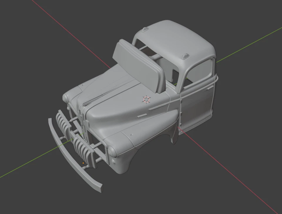 1/50 o scale 3d printed 1950 Federal Style Liner cab code3forcustomtruckhandmade - Image 2 of 4