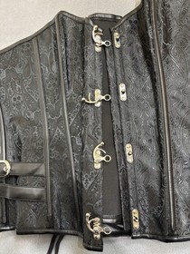 Women&rsquo;s M Black Lace Corset Cosplay Goth Rennfair Steampunk