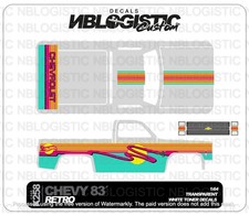 '83 CHEVY SILVERADO Custom WaterSlide Decal for hot wheels 1/64